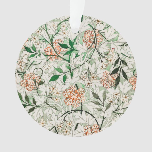 William Morris Jasmine Garden Flower Classic Ornament (Front)