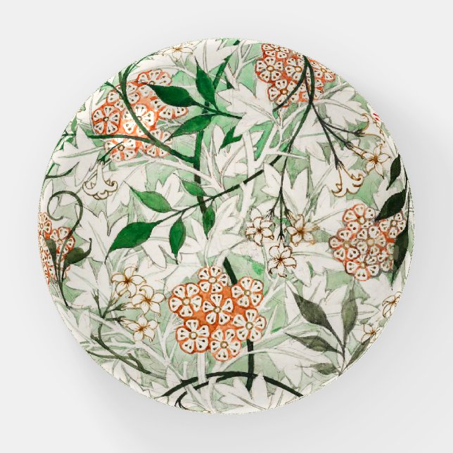 William Morris Jasmine Garden Flower Classic Paperweight (Front)