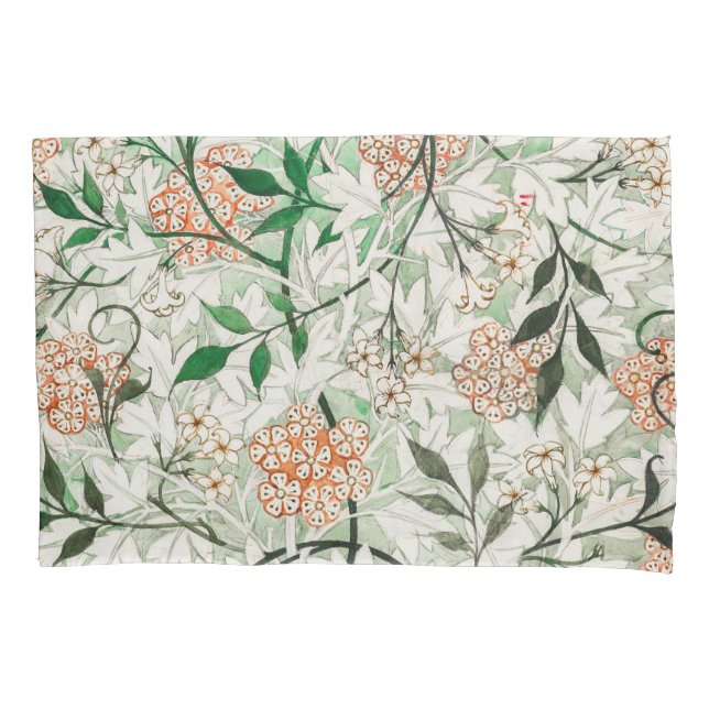 William Morris Jasmine Garden Flower Classic Pillow Case (Front-Left)