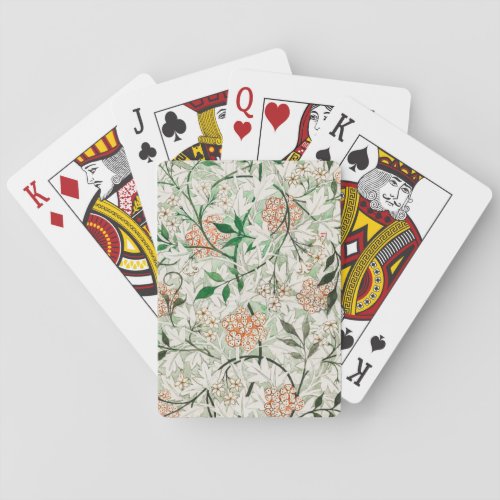 William Morris Jasmine Garden Flower Classic Playing Cards