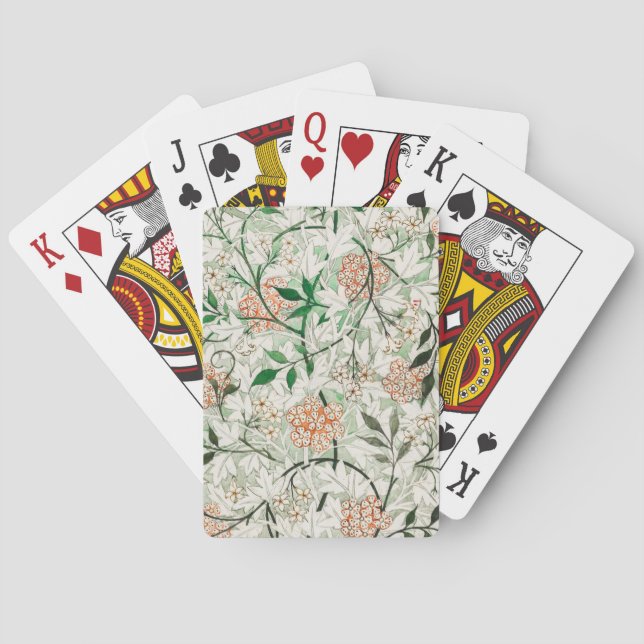 William Morris Jasmine Garden Flower Classic Poker Cards (Back)