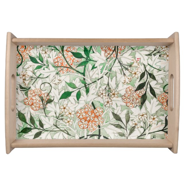William Morris Jasmine Garden Flower Classic Serving Tray (Front)