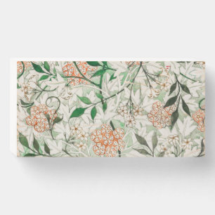 William Morris Jasmine Garden Flower Classic Wooden Box Sign