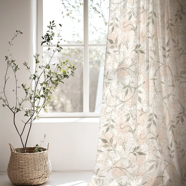 William Morris "Jasmine & Hawthorn" Delicate Sheer Curtains (Creator Uploaded)