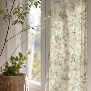 William Morris "Jasmine & Hawthorn" Delicate Sheer Curtains