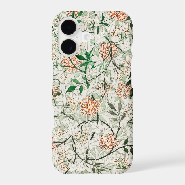 William Morris - Jasmine Pattern Artwork iPhone Case (Back)