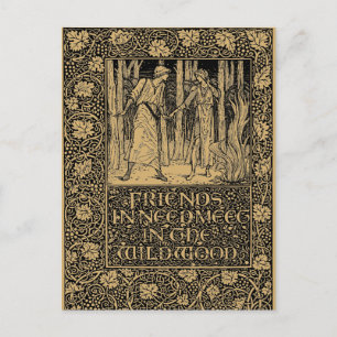 William Morris Kelmscott Press page 1896 Postcard