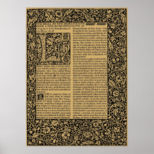 William Morris Kelmscott Press page 1896 Poster