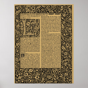 William Morris Kelmscott Press page 1896 Poster