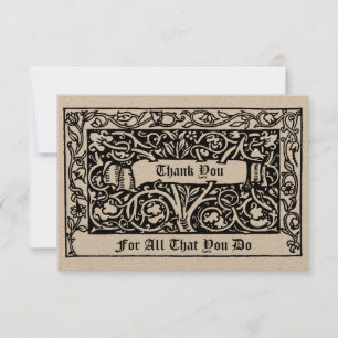 William Morris Kelmscott Thank You Card Template
