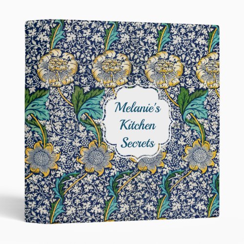 William Morris Kennet Floral Recipes Binder