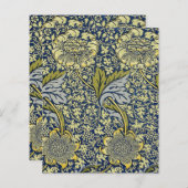 William Morris Kennet Floral Wallpaper Blue (Front/Back)