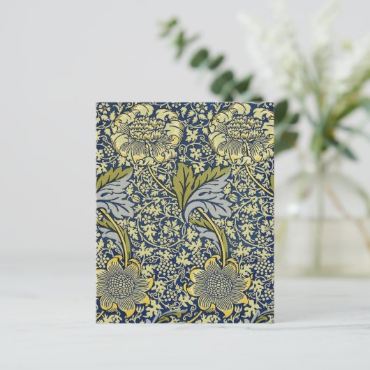 William Morris Kennet Floral Wallpaper Blue (Standing Front)