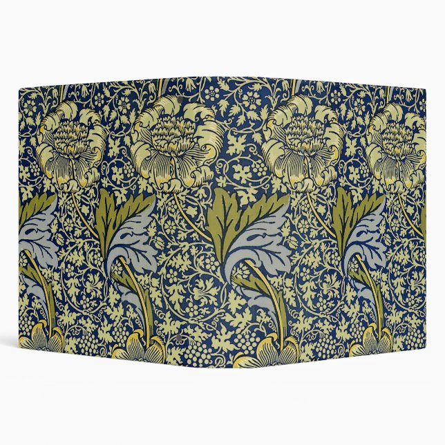 William Morris Kennet Floral Wallpaper Blue 3 Ring Binder (Background)