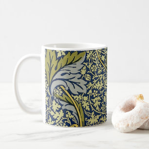 William Morris Kennet Floral Wallpaper Blue Coffee Mug