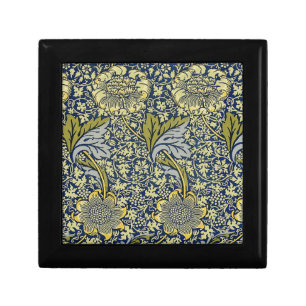 William Morris Kennet Floral Wallpaper Blue Gold Gift Box