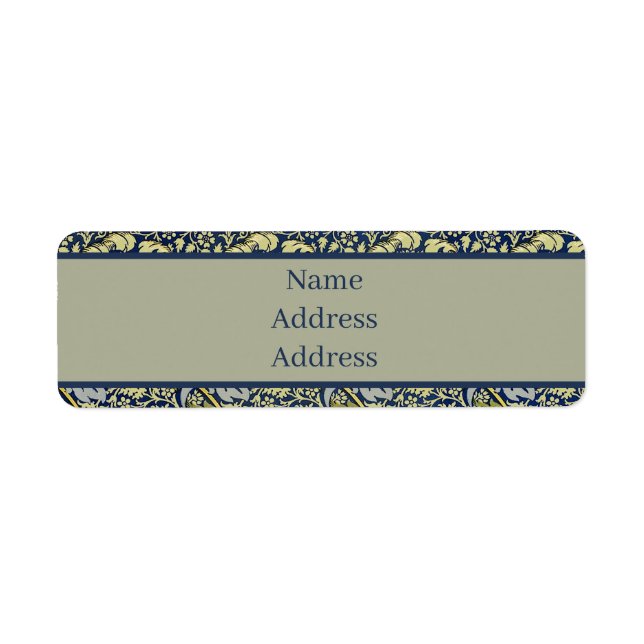 William Morris Kennet Floral Wallpaper Blue Label (Front)