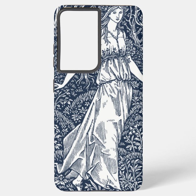 William Morris Lady In the woods Samsung Galaxy Case (Back)