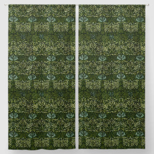 William Morris Large Green Tulip Rose Wallpaper Blackout Curtains