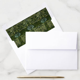William Morris Large Green Tulip Rose Wallpaper Envelope Liner