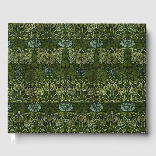 William Morris Large Green Tulip Rose Wallpaper Guest Book