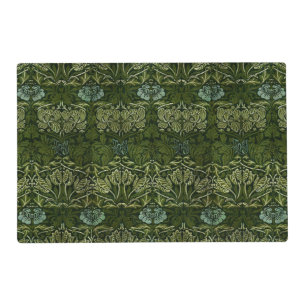 William Morris Large Green Tulip Rose Wallpaper Placemat