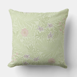 William Morris, larkspur,beautiful vintage pattern Throw Pillow