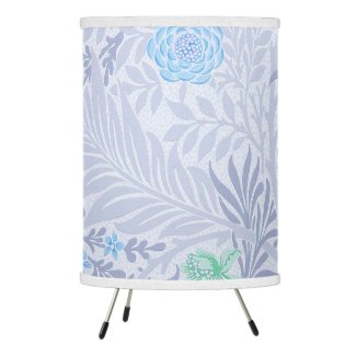 William Morris - Larkspur - Blue Flowers & Leaves  Tripod Lamp