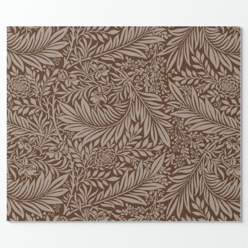 WILLIAM MORRIS LARKSPUR CHOCOLATE DECOUPAGE WRAPPING PAPER