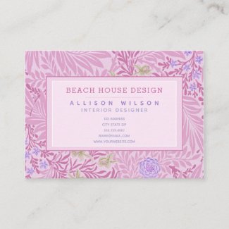 William Morris - Larkspur - Elegant Purple Floral  Business Card