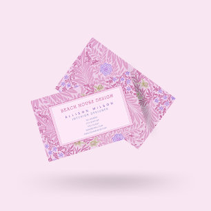 William Morris - Larkspur - Elegant Purple Floral Business Card