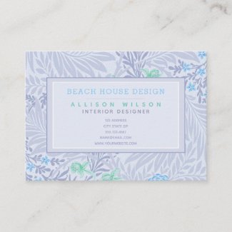 William Morris - Larkspur - Elegant Purple Floral  Business Card