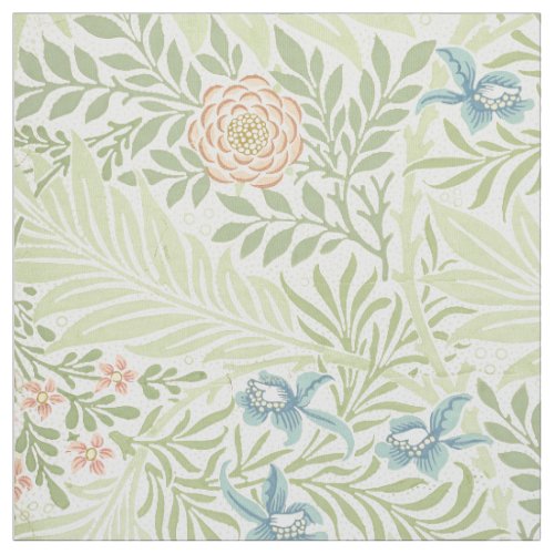William Morris Larkspur Floral Pattern Fabric