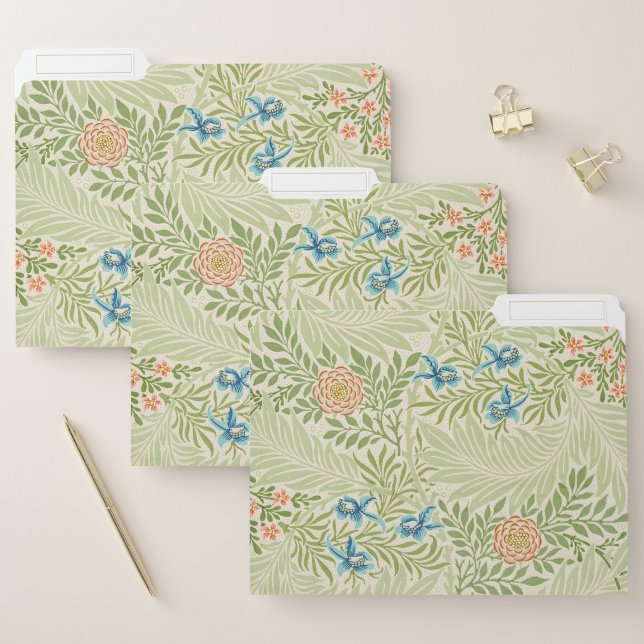 William Morris Larkspur Floral Pattern File Folder (Set)