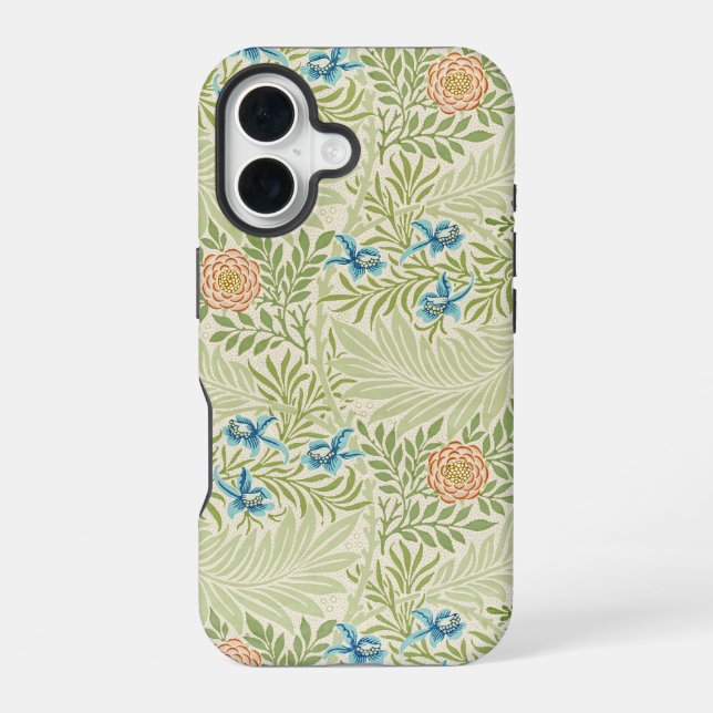 William Morris Larkspur Floral Pattern Iphone Case (Back)