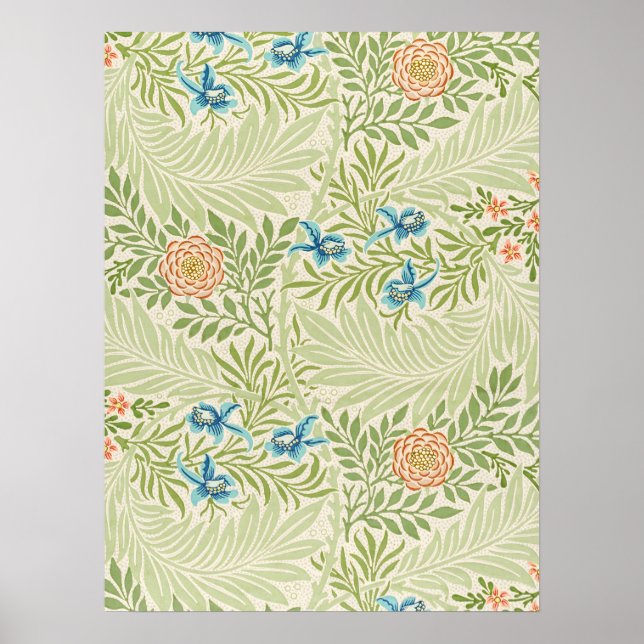 William Morris Larkspur Floral Pattern Poster (Front)
