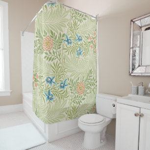 William Morris Larkspur Floral Pattern Shower Curtain