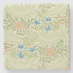 William Morris Larkspur Floral Pattern Stone Coaster
