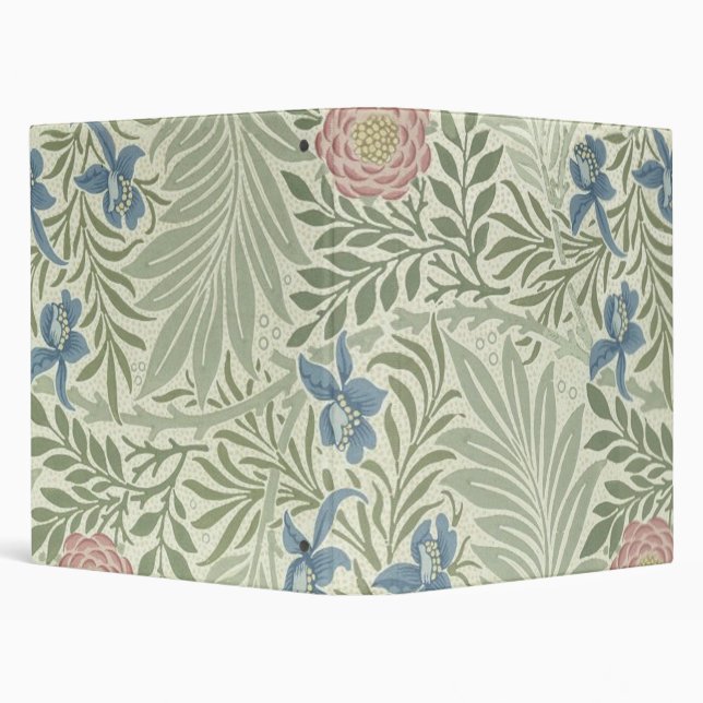 William Morris Larkspur Floral Wallpaper 3 Ring Binder (Background)