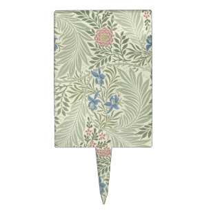 William Morris Larkspur Floral Wallpaper Cake Topper
