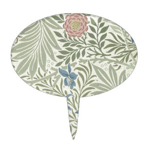 William Morris Larkspur Floral Wallpaper Cake Topper