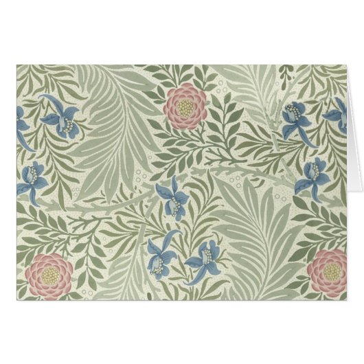 William Morris Larkspur Floral Wallpaper Cards (Front Horizontal)