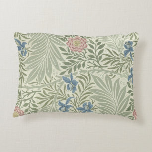William Morris Larkspur Floral Wallpaper Decorative Pillow
