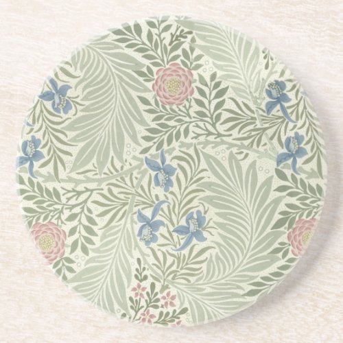 William Morris Larkspur Floral Wallpaper Drink Coaster