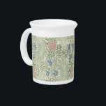 William Morris Larkspur Floral Wallpaper Drink Pitcher<br><div class="desc">William Morris Larkspur - The Vintage "Larkspur" floral pattern by 19th Century British textile and wallpaper designer William Morris shows a beautiful pattern of flowers in a swirly design. The exquisite floral pattern was designed by famous nineteenth century textile and wallpaper designer William Morris. The floral pattern was influenced by...</div>