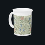 William Morris Larkspur Floral Wallpaper Drink Pitcher<br><div class="desc">William Morris Larkspur - The Vintage "Larkspur" floral pattern by 19th Century British textile and wallpaper designer William Morris shows a beautiful pattern of flowers in a swirly design. The exquisite floral pattern was designed by famous nineteenth century textile and wallpaper designer William Morris. The floral pattern was influenced by...</div>