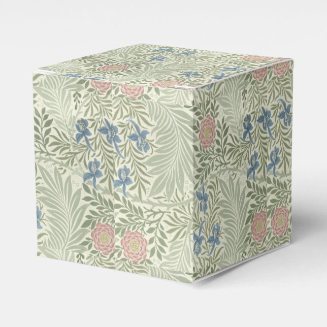 William Morris Larkspur Floral Wallpaper Favor Boxes (Front Side)