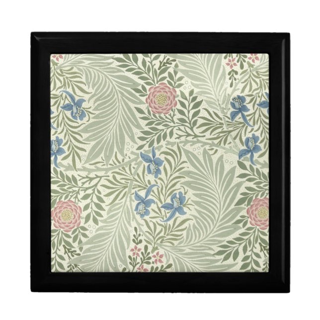 William Morris Larkspur Floral Wallpaper Keepsake Box (Front)