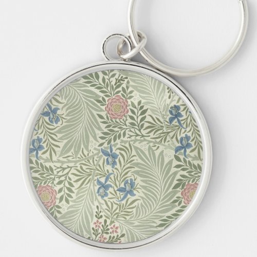 William Morris Larkspur Floral Wallpaper Keychain