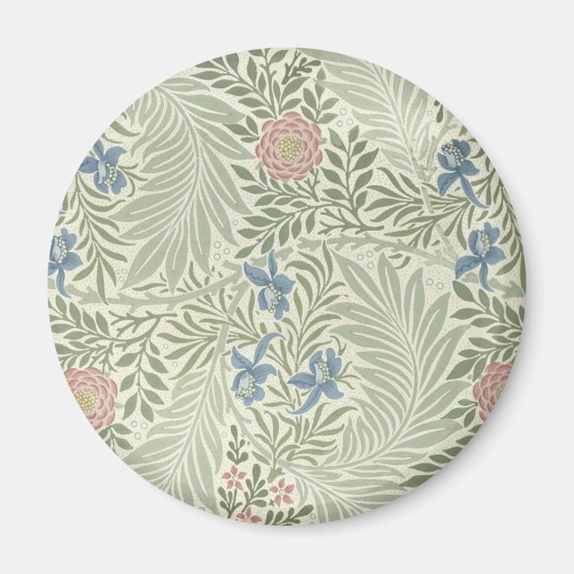 William Morris Larkspur Floral Wallpaper Magnet (Front)